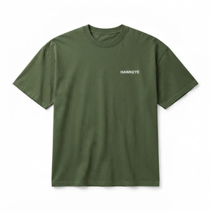 T-shirt homme en coton 100% surdimensionné, col rond, broderie personnalisée, logo GSM haute qualité. - Product Image 3