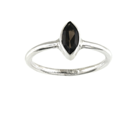 Bague en argent sterling 925 avec quartz fumé marron Earth Glow, bijoux faits à la main, pierre précieuse naturelle, taille marquise, bague résistante pour usage quotidien