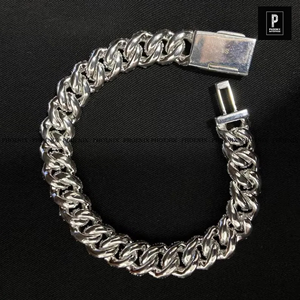 <b>Iced</b> <b>Out</b> Cuban Link Bracelet 925 Sterling Silver Moissanite Diamond Look Bracelet Hip Hop Jewelry Wholesale - Product Image 5