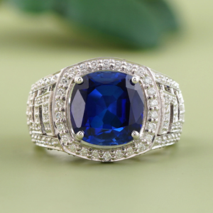 Anillo de Compromiso ZAWO HOUSE Clásico, Chapado en Plata 925, con Perla de Agua Dulce y Moissanita, Corte Brillante, Unisex - Product Image 4
