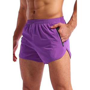 Pantalones Cortos Deportivos Morados para Hombre, Transpirables y Ligeros, con Bolsillos Laterales con Cremallera - Product Image 1