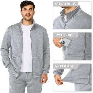 Men's Tracksuits Casual Sweatsuit 2 Piece Full Zip Sweatshirt and Sweatpants Set <b>Athletic</b> Jogging Suit - Product Image 5