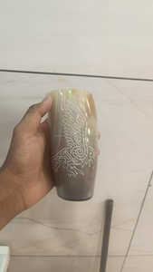 Vasos de café de vidrio de cuerno vikingo de alta calidad de la India estilo Animal pulido con base de resina - Product Image 5