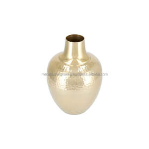 Jarrón de flores de latón y hierro de aluminio de diseño moderno, recién llegado, maceta de Metal para decoración de oficina en casa, jarrón de suelo para boda - Product Image 3