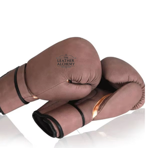 The Leather Alchemy Boxing <b>Gloves</b> Black Leather Lace-<b>Up</b> Breathable Training Sparring Gear for Adults - Product Image 1