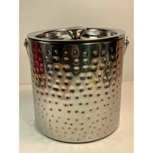 Modern Silver Double Wall Stainless Steel Ice <b>Bucket</b> <b>with</b> <b>Lid</b> and Handle Metal Wine Chiller for Bar Party Outdoor Picnic Usage - Product Image 4