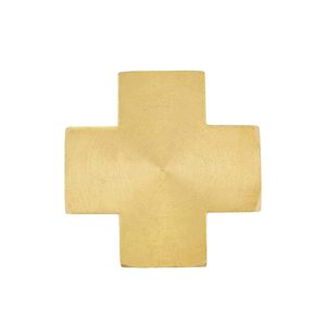 Conector en Cruz de Latón Forjado OEM de 4 Vías con Rosca Hembra NPT de 1/4'' Igual, Conector Hexagonal Bajo para Tuberías AOL-027 - Product Image 3
