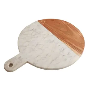 wholesale Factory Custom kitchen blank thick wooden chopping boards block smart woodand natural marble cutting board