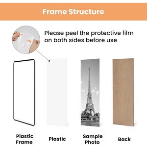 Set di 3 Cornici Nere 16x20 Antigraffio con Inserti Scorrevoli per Foto 16 X 20, Ideali per Gallerie Fotografiche - Product Image 4