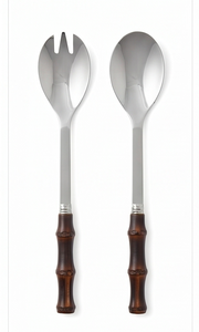 Ensemble de 3 fourchettes en acier inoxydable avec manches en bois de bambou, couverts élégants pour la maison, la cuisine et les mariages - Product Image 4