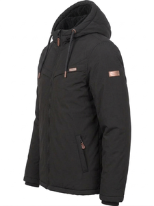 Men's Black Winter Hooded <b>Jacket</b> Slim Fit <b>Waterproof</b> Warm Fleece Outerwear Premium Thermal <b>Parka</b> Winter <b>Jacket</b> - Product Image 2