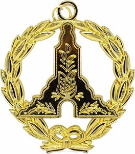 Collier maçonnique Grand Lodge Jewel - Matériel de Maître Garde en laiton, type de gemme sans pierre précieuse, chefs-d'œuvre - Product Image 1