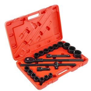Set di chiavi a bussola a impatto da 3/4 di pollice, 21 pezzi, SAE, 3/4 di pollice, 2 pollici, a 6 punte, in acciaio legato CrV, con marcature di dimensione facili da leggere, per riparazioni auto - Product Image 1