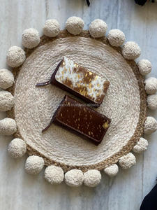 กระเป๋าสตางค์หนังสำหรับผู้หญิง,กระเป๋าคลัทช์หนังมีขนโลหะซ่อน - Product Image 5