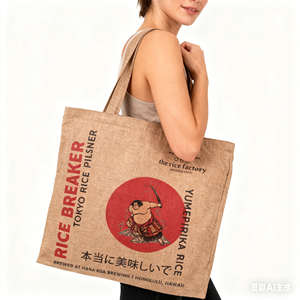 Bolsa de Compras Reutilizable de Lona de Yute con Costuras Resistentes y Diseño Elegante - Product Image 5