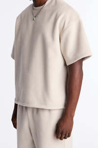 Camiseta Extra Grande con Logotipo Personalizado, 100% Algodón, Calidad de Lujo, Diseño Gráfico, Hombros Caídos, Cuello Extendido, Impresión, Camisetas para Hombre - Product Image 3