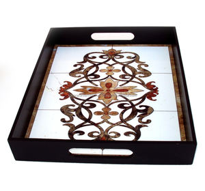 High Quality Custom Solid White <b>Wood</b> Tray Rectangle <b>Serving</b> <b>Platter</b> with Decorative Handles for Hotel & Restaurant Food <b>Serving</b> - Product Image 5