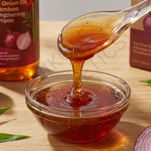 Shampoo concentré nourrissant à l'huile d'oignon rouge et au bambou, anti-chute pour cheveux faibles et abîmés, OEM - Product Image 4