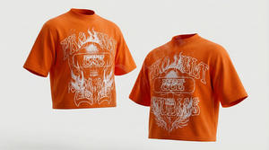 T-shirt personnalisé de qualité supérieure pour hommes, taille plus, imprimé DTG, design personnalisé, confortable, respirant, coupe ample, style streetwear - Product Image 4