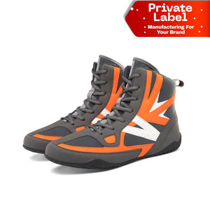 Botas de Boxeo Ligeras de Primera Calidad al por Mayor con Cordones, Transpirables de Poliéster, Botas de Combate OEM Personalizadas, Botas de Boxeo Flexibles de Alta Velocidad - Product Image 1