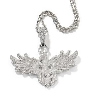 Pendentif Ailé de Luxe Hip Hop en Diamant pour Garçons, Collier Urbain Cool et Tendance, Bijou Charmant - Product Image 2