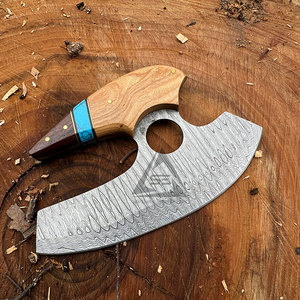 Hache à pizza DIY en gros avec manche en bois et lame en acier inoxydable - Vente directe d'usine sous marque privée - Product Image 1