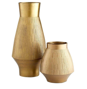 Vases à fleurs en aluminium pour la décoration de la maison, design côtier moderne, vase de table avec couleurs personnalisables - Product Image 1