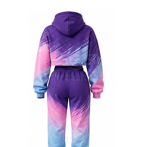 Ensemble de sweats à capuche courts pour femmes, en tissu léger et doux, coupe confortable et style assorti deux pièces tendance - Product Image 6