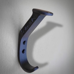 Mate <b>Black</b> Wall Mounted Multifunctional Heavy Duty Metal Modern Style Single <b>Hook</b> for Clothing Storage - Product Image 4