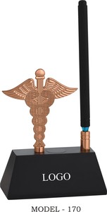Premium Metal Medical Symbol Pen Stand Professional Elegant Clinic Desktop Organizer Stationery Holder For Doctor Promotion - Product Image 3