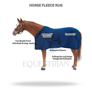 Horse Fleece Rug Customized Equestrian Cooler <b>Blanket</b> for Training Transport and Stable Use - Product Image 2