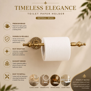 Antique Brass <b>Wall</b> <b>Mounted</b> <b>Toilet</b> Paper <b>Holder</b> Vintage Bathroom Tissue <b>Roll</b> <b>Holder</b> Decorative Luxury Bathroom Hardware Accessory - Product Image 5