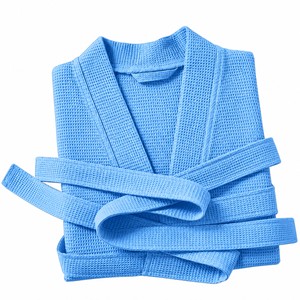 Men’s <b>Hooded</b> Terry <b>Bathrobe</b> Soft Cotton Absorbent Spa Robe <b>with</b> Belt - Product Image 5