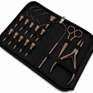 Kit d'outils pour extensions de cheveux OEM ODM - Crochet à boucle, aiguilles en forme de C, boîte de perles |   Ensemble d'accessoires d'extension pour embouts - Product Image 2