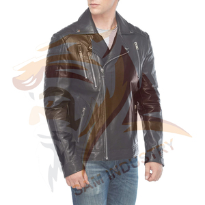 New Style Solid Color Custom Design <b>Leather</b> <b>Jackets</b> For Men Casual Wear <b>Winter</b> <b>Leather</b> <b>Jackets</b> For Adults Men - Product Image 2