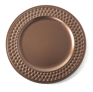 Assiette de service ronde en bois 100% naturel, écologique, faite à la main, compatible lave-vaisselle, design classique, cadeau d'affaires, décoration de table - Product Image 6