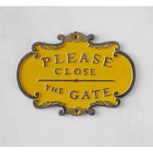 Letrero de Bienvenida Tradicional de Hierro Fundido, Placa Decorativa para Puerta, Decoración de Pared de Entrada Estilo Vintage, Letrero Antiguo Personalizable - Product Image 2