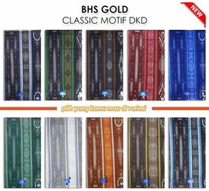 Sarong Lungi BHS Classic Gold DKD Mercerizado, Transpirable y Elegante, Ropa Tradicional Musulmana de Indonesia - Product Image 5