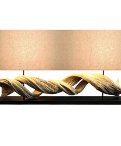 Lampe de table moderne en bois flotté bois massif magnifiquement conçu maison salon salle à manger hôpital hôtel école appartement maison bureau - Product Image 2