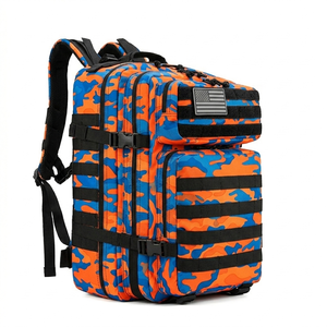 80L Lightweight Dual-Shoulder Zipper Large Capacity Breathable Camouflage Design <b>Waterproof</b> Outdoor Hiking Leisure Polyester - Product Image 2