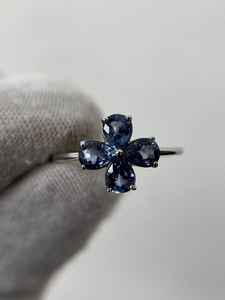 Anillo de zafiro azul único con corte de pera, zafiro vintage, anillo de compromiso, propuesta de matrimonio, joyería hecha a mano para ella - Product Image 3