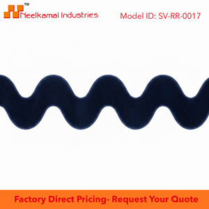 25mm <b>Navy</b> Blue Ric Rac Velvet <b>Ribbon</b> Wavy Edge for Yacht Interiors Marine Uniforms Sailor Costumes Nautical Crafts Bulk Exporter - Product Image 6