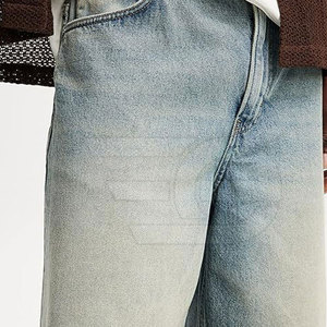 Men <b>Jeans</b> Jorts Slim Fit Casual Summer Breathable Straight Cut Durable Outdoor <b>Work</b> Fashion Style Everyday Use - Product Image 2