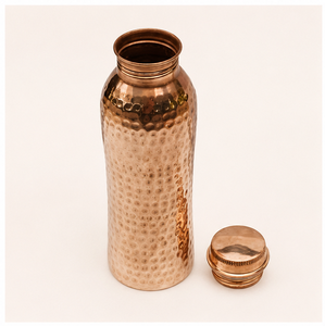 Handcrafted Pure Hammered Copper Water Bottle Leak-Proof & BPA-Free Ayurvedic Vessel for Natural Detox Immunity - Product Image 5