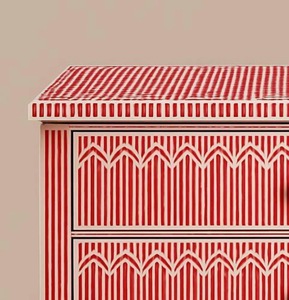 ILAHI's Bone Inlay <b>Drawer</b> Modern Design Agate Detailing <b>Storage</b> Portable Home Furniture - Product Image 1