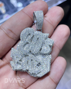 Pendentif Lettre Personnalisé Moissanite Iced Out Plaqué Or 18K Bijoux Hip Hop Pendentif en Argent 925 Lettres Prénom Bijoux Rapper - Product Image 3