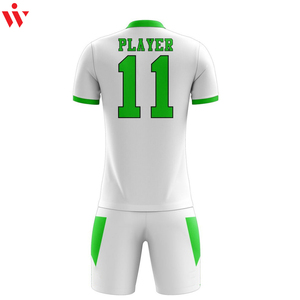 Ensemble de maillots de football unisexe personnalisés à rayures, imprimé par sublimation, en polyester respirant, à manches courtes, pour adultes, toutes saisons, avec fermeture frontale - Product Image 2