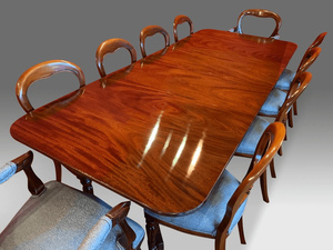 Ensemble de salle à manger de luxe traditionnel en teck massif, écologique et durable, style victorien, 10 places, avec grande table sur piédestal - Product Image 2