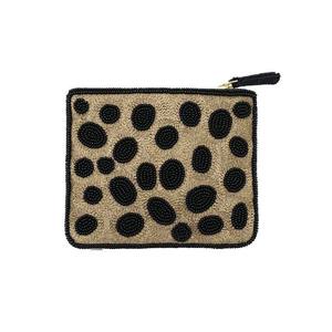 Monedero de cristal negro grande con patrón de remaches hecho a mano, con cremallera, para regalos - Product Image 1