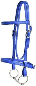 Bridon en cuir violet pleine taille avec corde de traction latérale, sans mors, réglable, accessoires d'entraînement pour chevaux, modèle Vt-1194 - Product Image 2